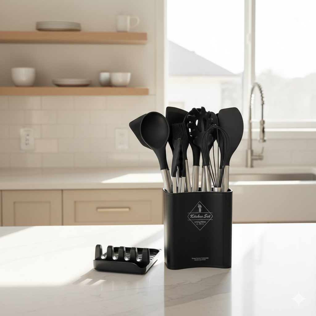12-Piece Silicone Kitchen Utensils Set – Lyon