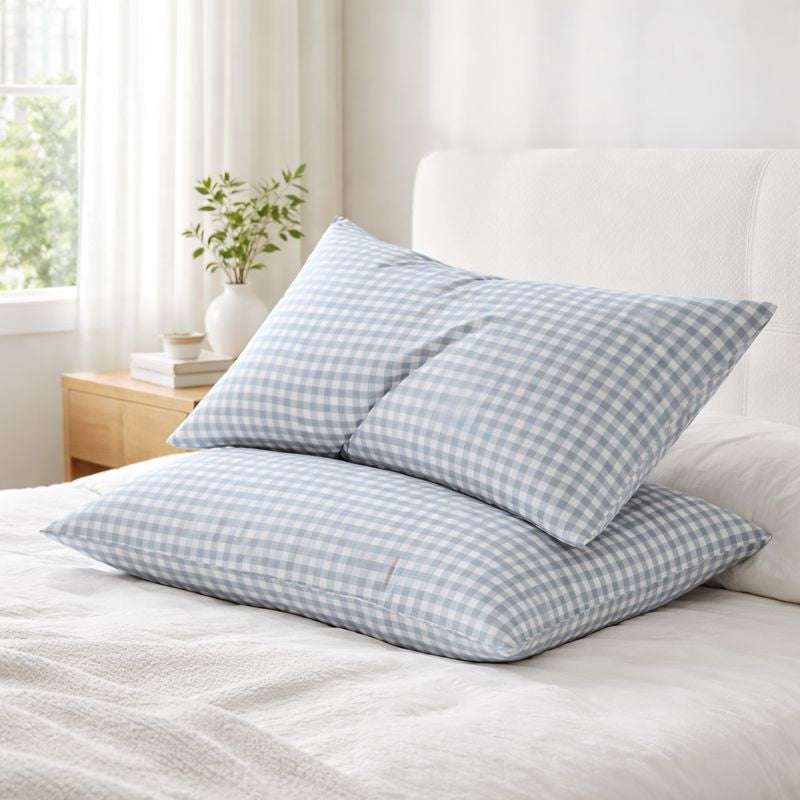 Pillowcase Set - Soft Plaid Checkered 2 Piece