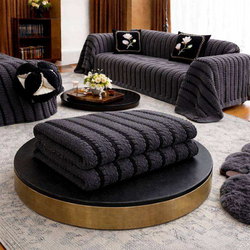 Plush Tufted Stretch Sofa Cover – Heritage, Machine-Washable & Protective