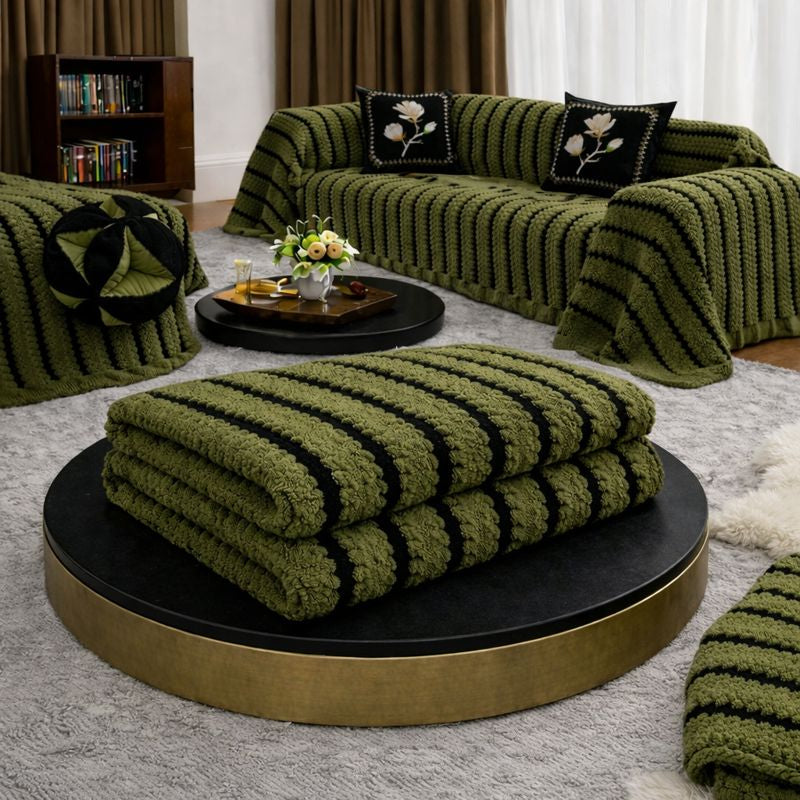 Plush Tufted Stretch Sofa Cover – Heritage, Machine-Washable & Protective