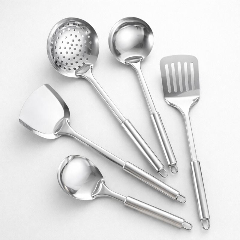 Cooking Utensils Set - Stainless Steel 5 Piece
