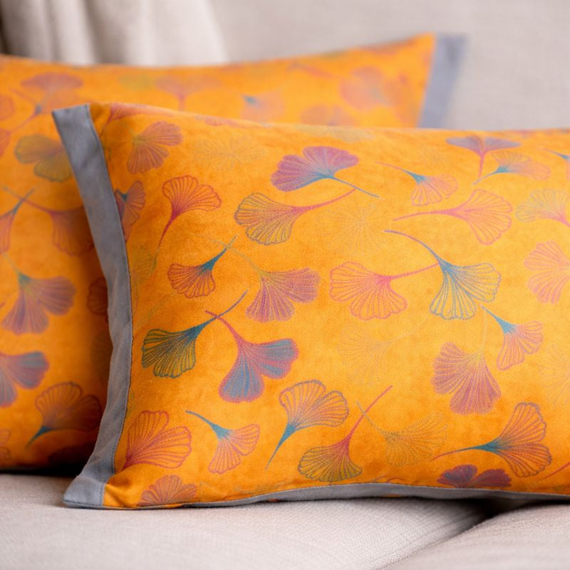 Pillowcases Set | Ginkgo Leaf Embroidered Cotton 2 Piece