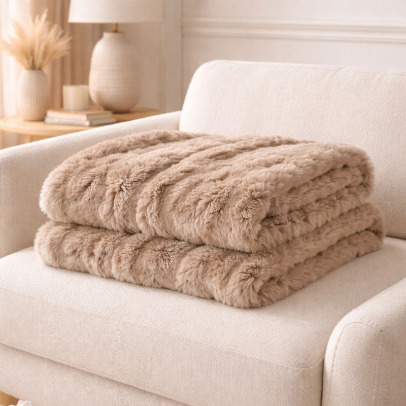 Thick Cozy Throw Blanket – Soft Warm Blanket for Sofa & Bed