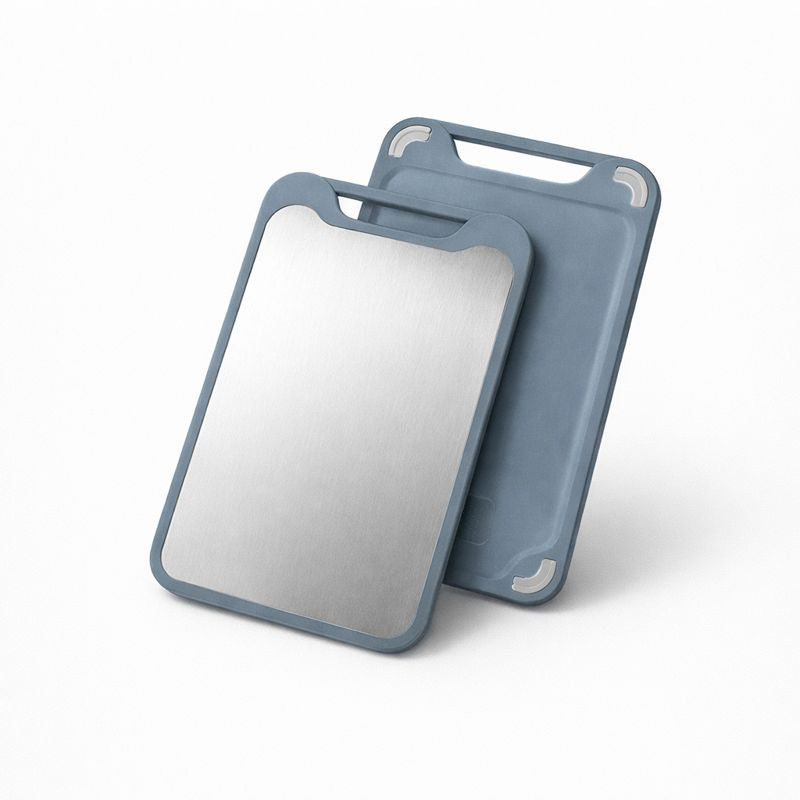 Kitchen Chopping Board - Stylish Double-Sided Stainless Steel
