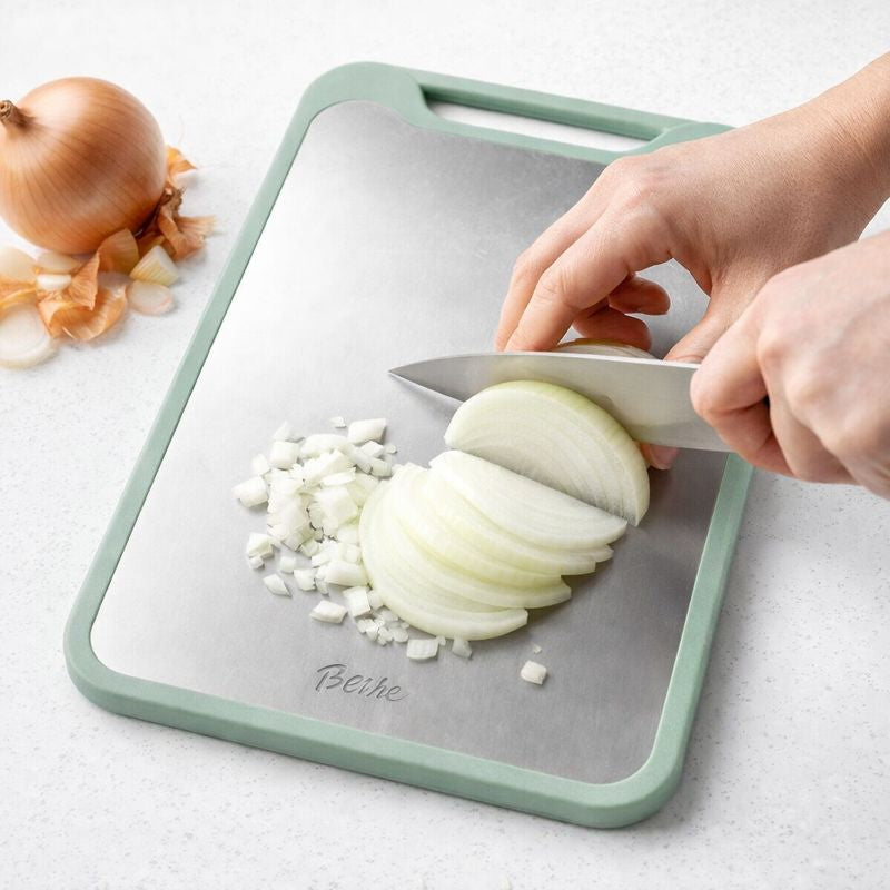 Kitchen Chopping Board - Stylish Double-Sided Stainless Steel