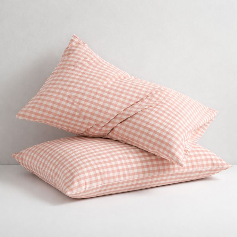 Pillowcase Set - Soft Plaid Checkered 2 Piece