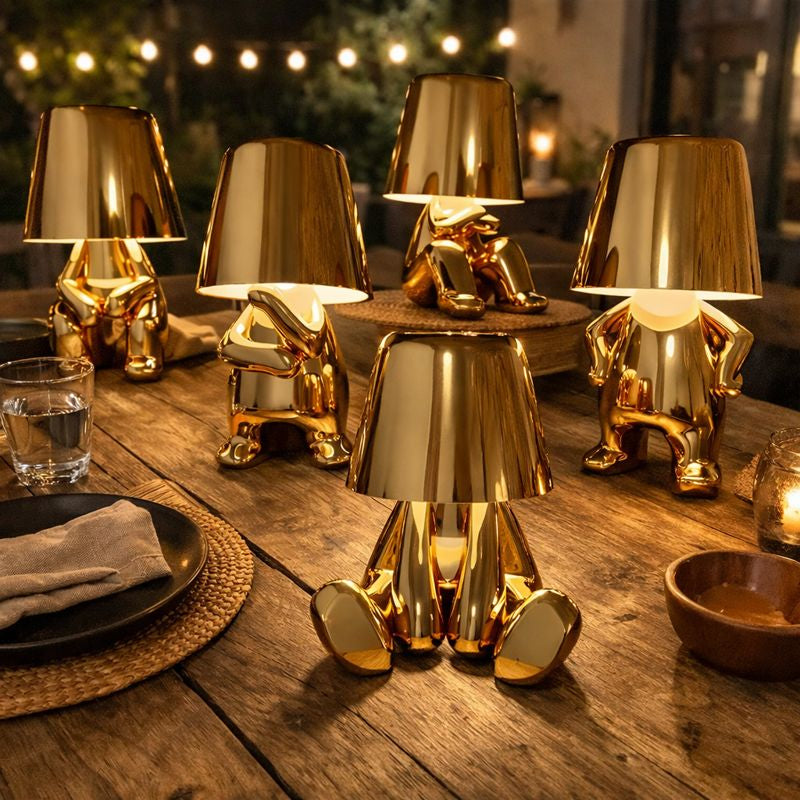 Thinker Table Lamp – USB Rechargeable Metal Base Lamp