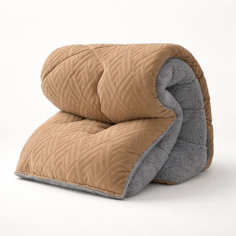 Warmth and Luxury Ultra Fluff Duvet - Stylish Fleece Double-Sided Plush for Bedroom