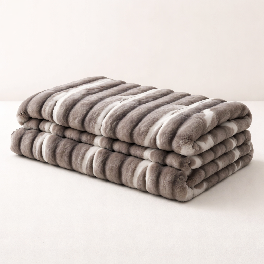 Velvet Faux Fur Couch Cover – Soft Rabbit Fur Feel Sofa Cover