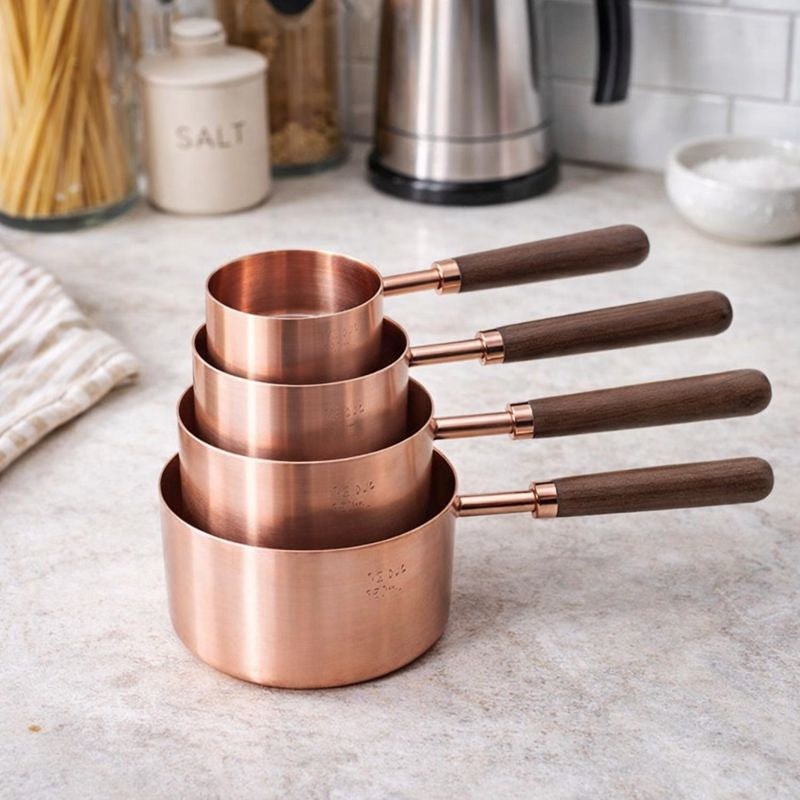 Kitchen Measuring Set - Gleam Copper  Stainless Steel 4 Piece