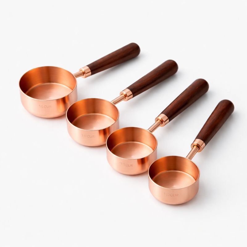 Kitchen Measuring Set - Gleam Copper  Stainless Steel 4 Piece
