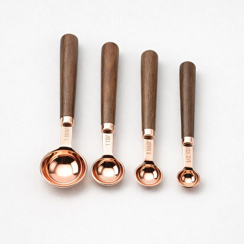 Kitchen Measuring Set - Gleam Copper  Stainless Steel 4 Piece
