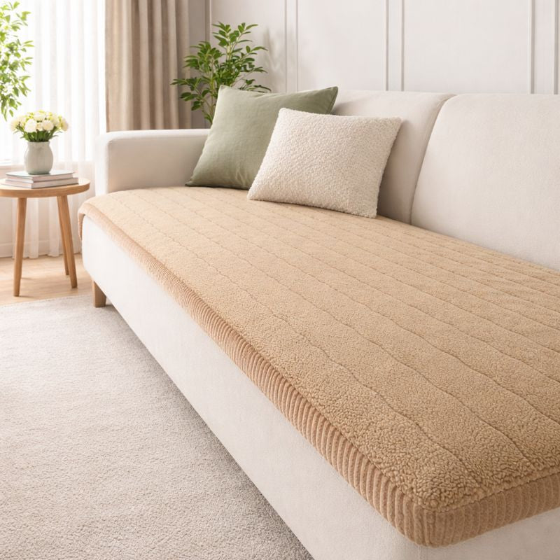 Pet-Friendly Sofa Cover – Non-Slip Plush Polyester Couch Cover