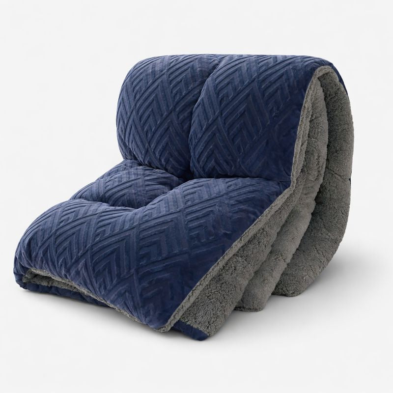 Warmth and Luxury Ultra Fluff Duvet - Stylish Fleece Double-Sided Plush for Bedroom