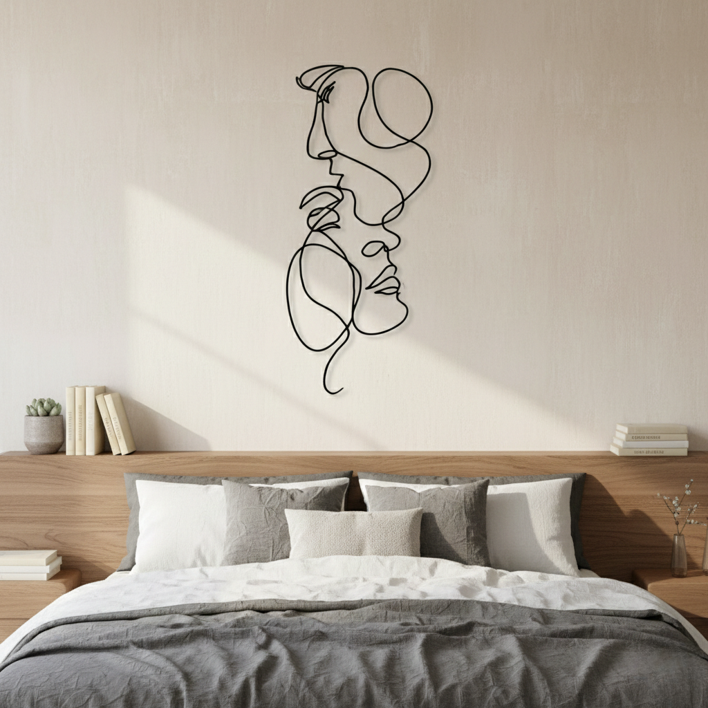 3D Metal Wall Art – Minimalist Decorative Sculpture