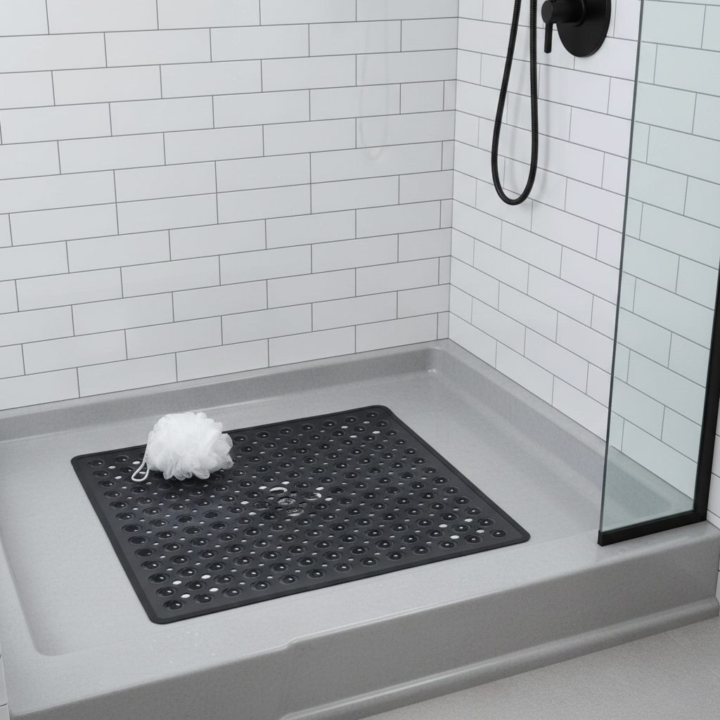 Bathroom Suction Mat - Non Slip Rubberized for Bathroom