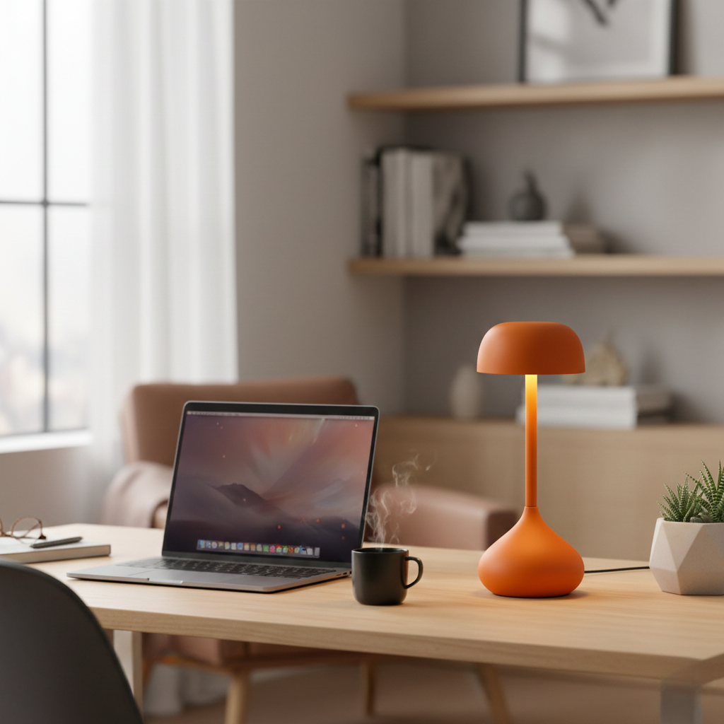 Aluminium Desk Lamp with Adjustable Warm Light – Luna Glow