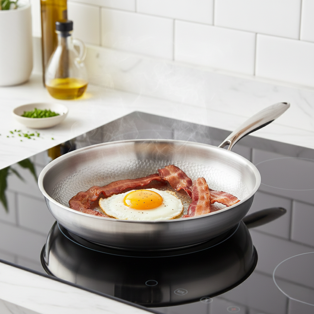 Titanium Hammered Frying Pan - Non-stick for Kitchen