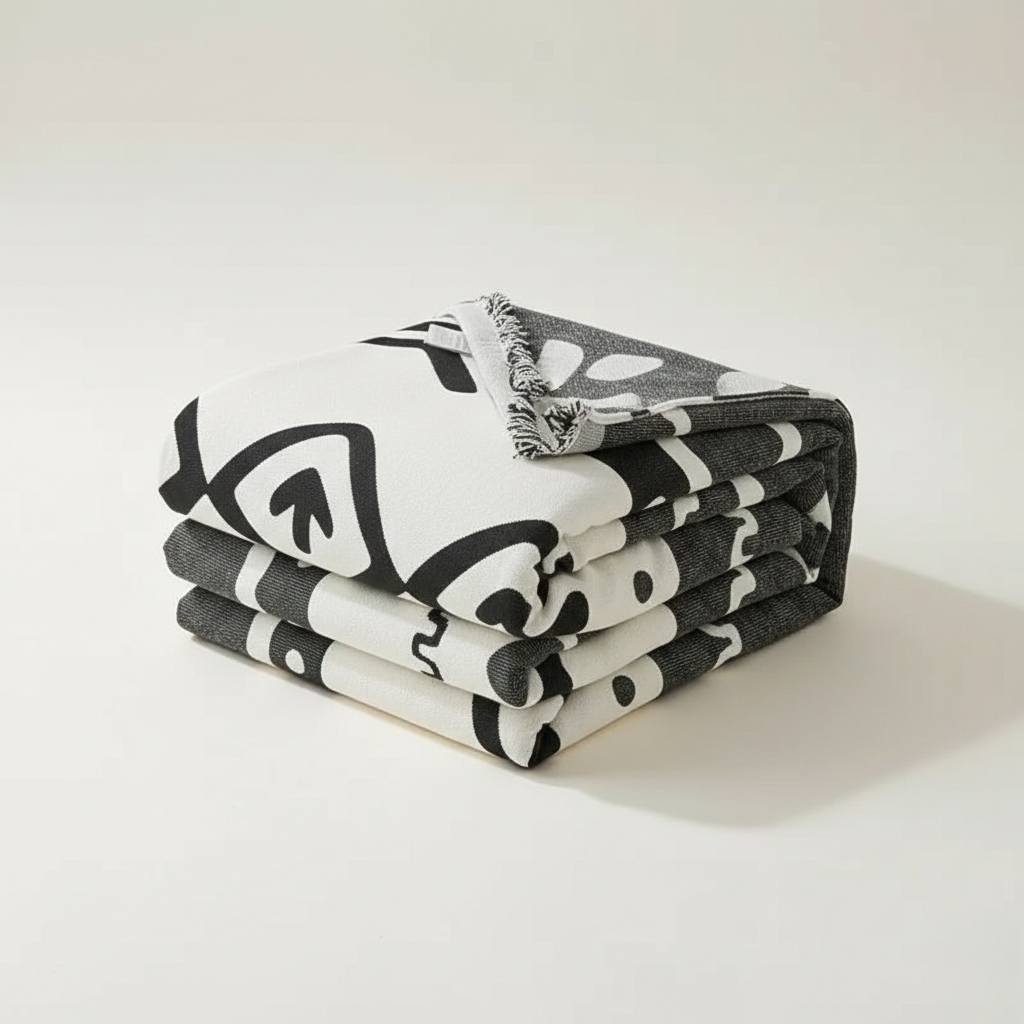 Bohemian Style Sofa Cover - Soft Chenille Reversible for Couch and Living Room