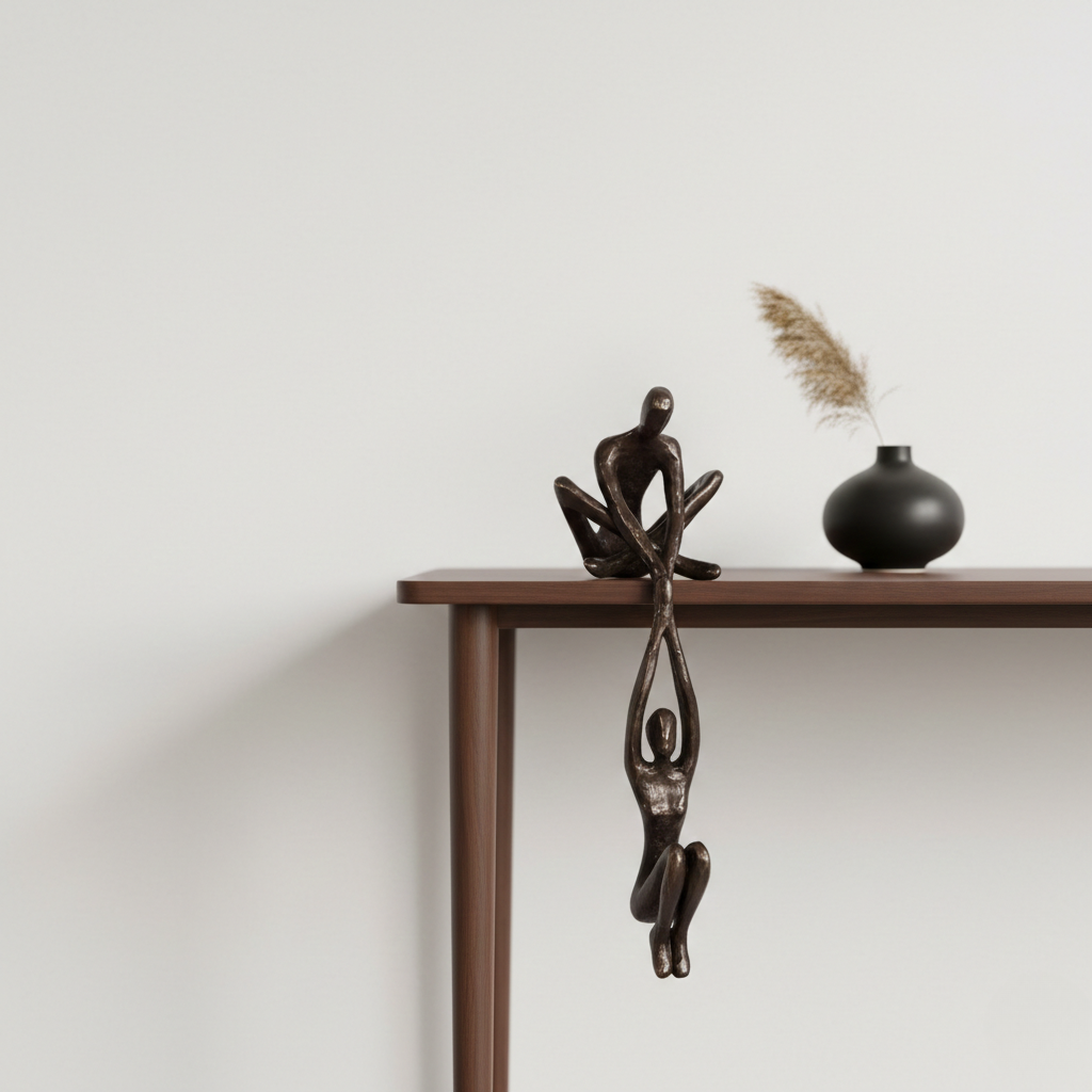 Dynamic Duo Figure Art Statue – Decorative Sculpture