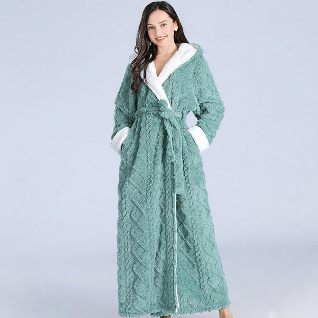 Long Hooded Robe - Soft and Comfy