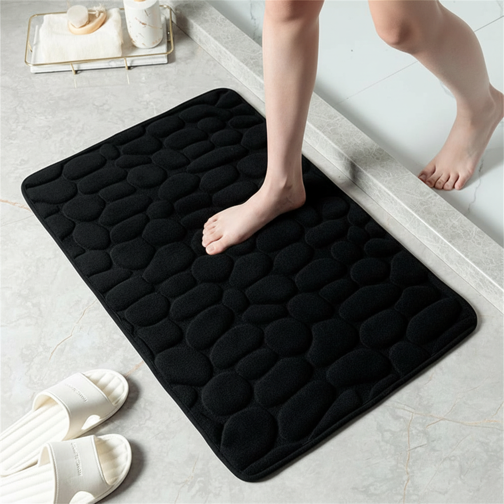 Versatile Cobblestone Design Bathmat – Soft and Highly Absorbent