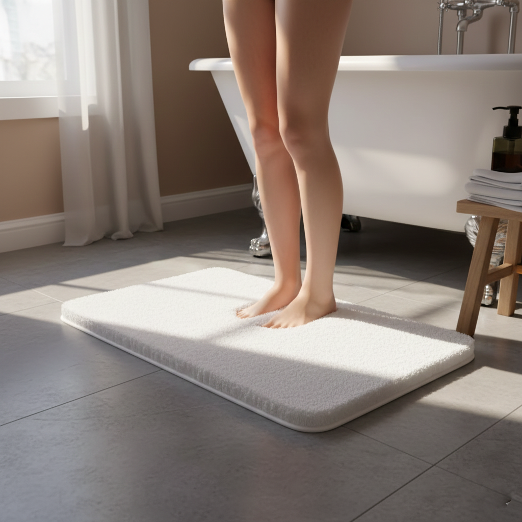 Fluffy Bath Rug - Soft Absorbent Quick-Drying