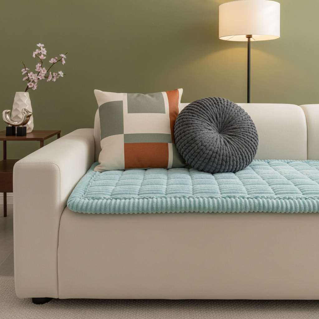 Lazy Soft Flannel Sofa Covers - Breathable Pet Mat Non-slip for Couch and Living Room