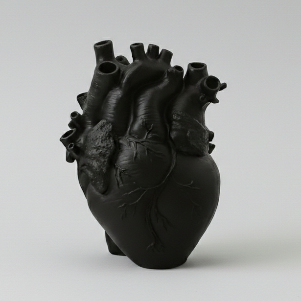 EcoHeart Shaped Vase – Bamboo & Wood Decorative Flower Vase