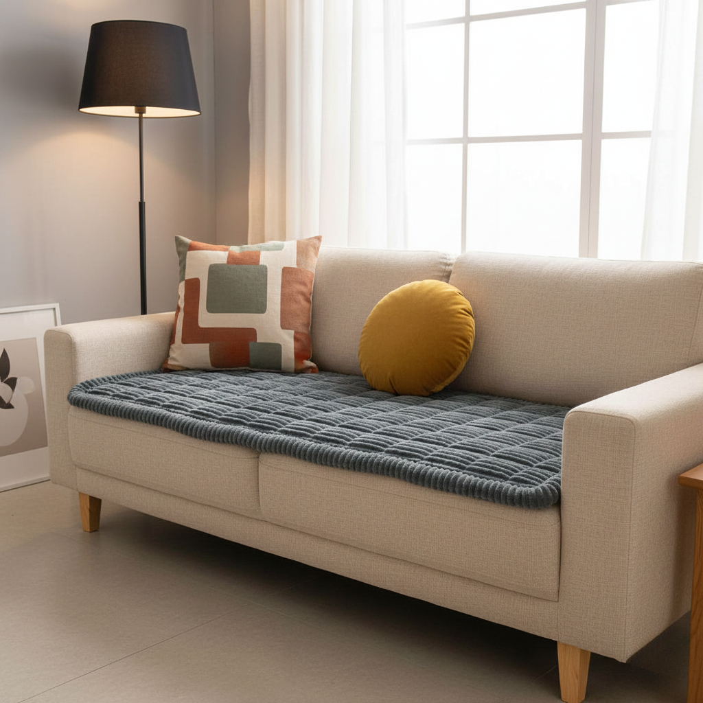 Lazy Soft Flannel Sofa Covers - Breathable Pet Mat Non-slip for Couch and Living Room