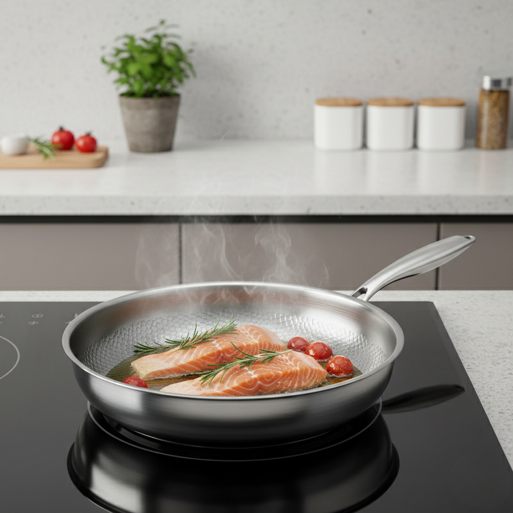 Titanium Hammered Frying Pan - Non-stick for Kitchen