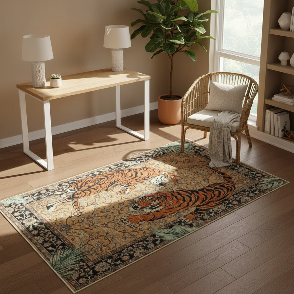 Tiger Tapestry Area Rug – Savage Grace Design