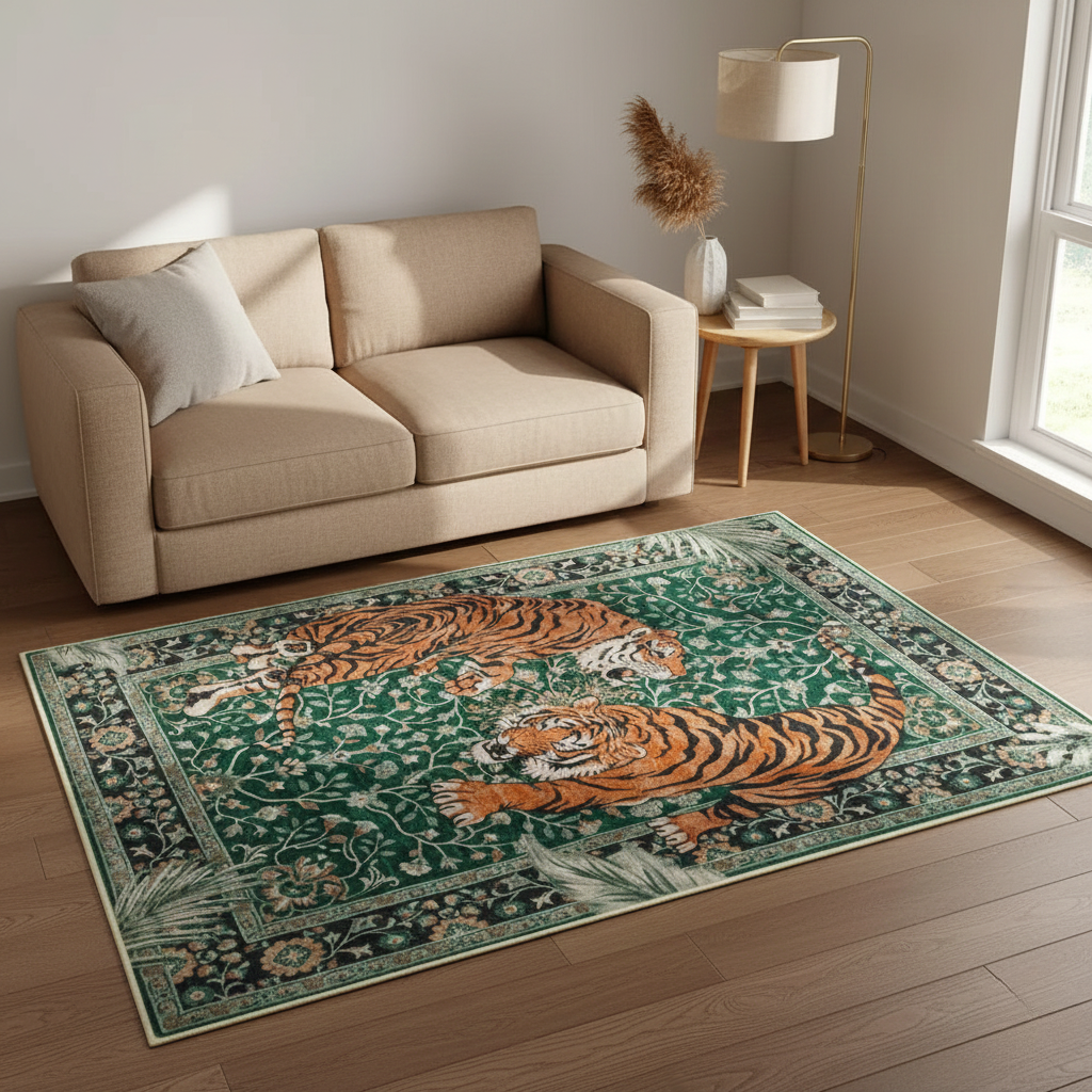 Tiger Tapestry Area Rug – Savage Grace Design