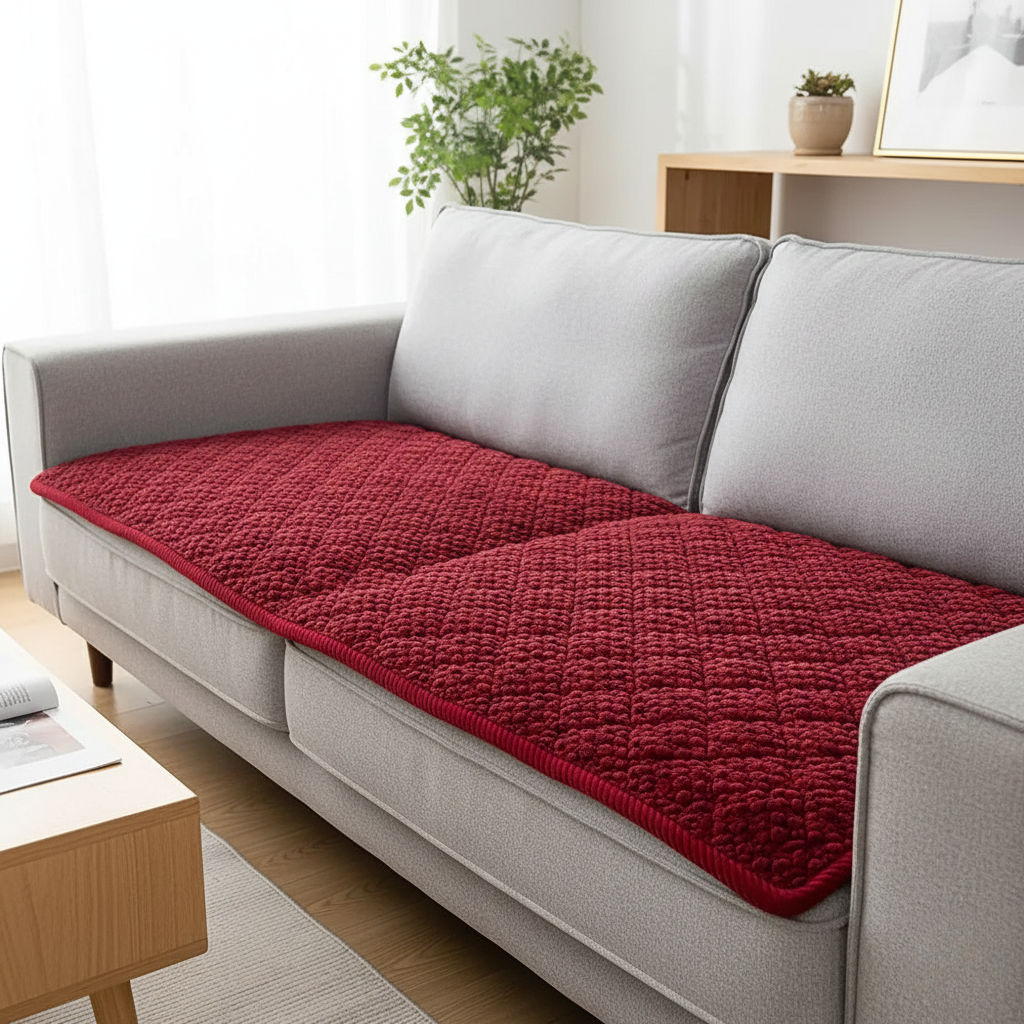 Quilted Couch Protector Slipcover – Pet-Proof Textured Sofa Cover