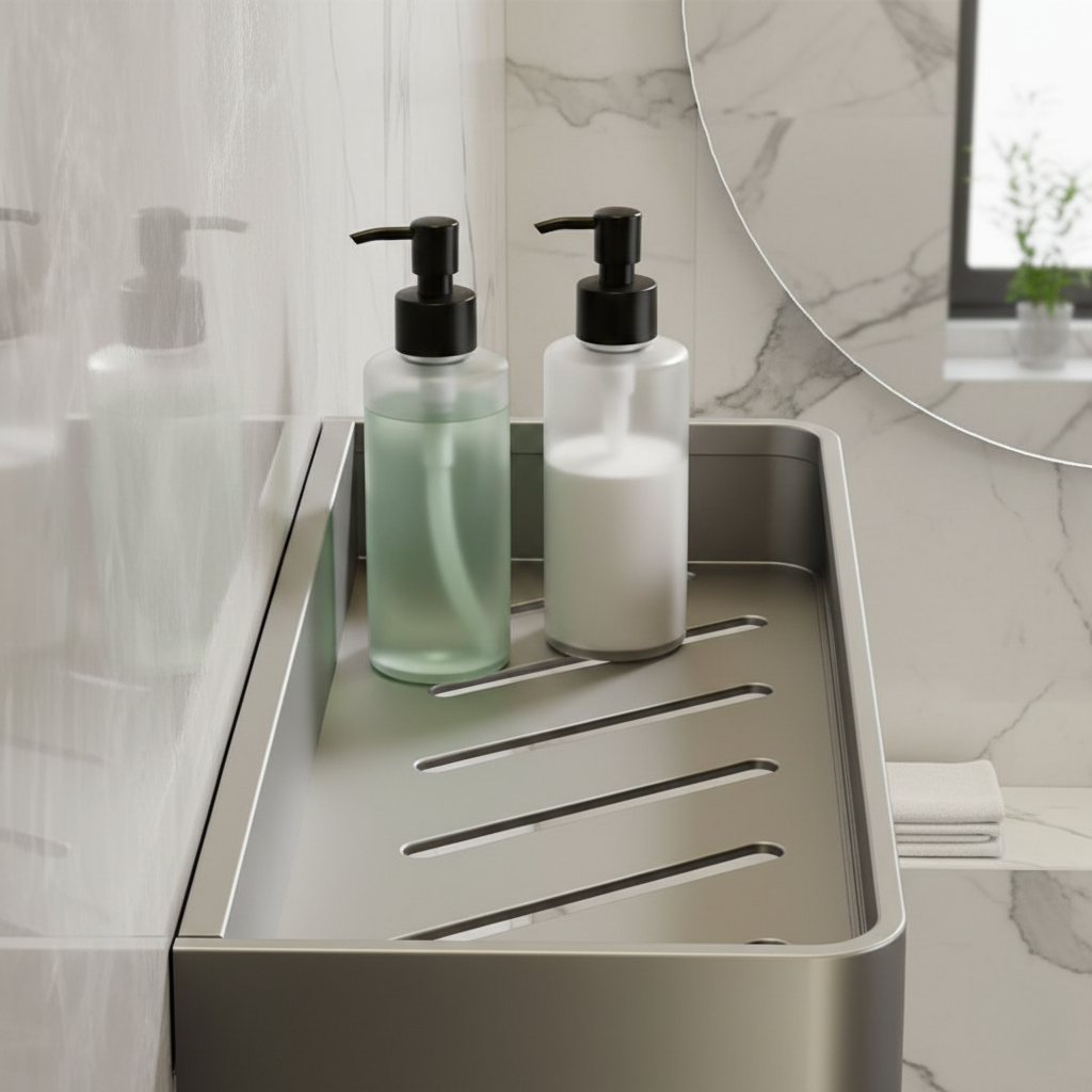 AquaShelf Elegant Wall Shelf - Durable for an Organized Bathroom Interior