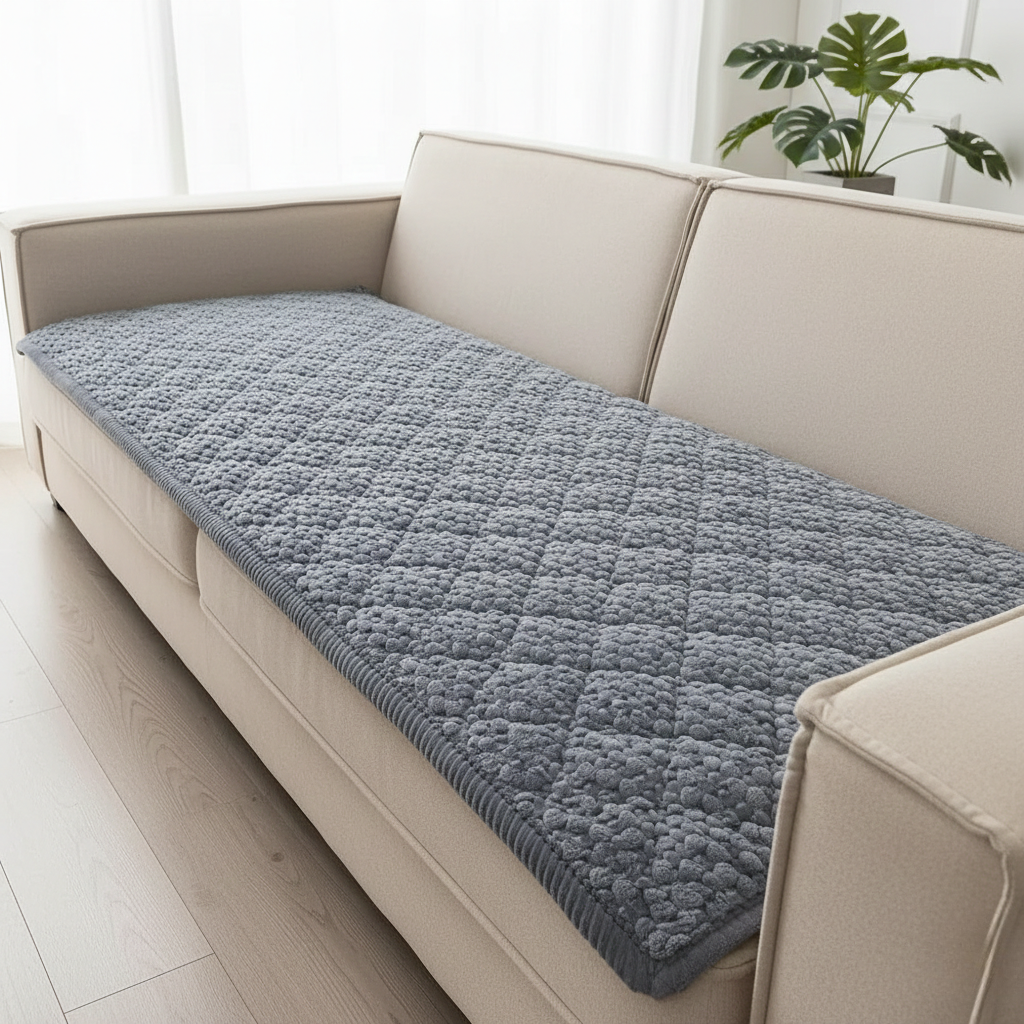 Quilted Couch Protector Slipcover – Pet-Proof Textured Sofa Cover