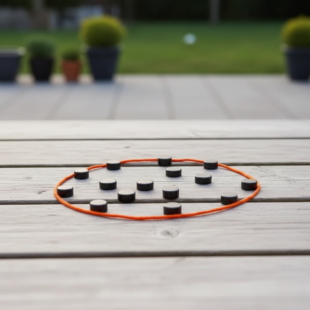 Magnetic Stone Game -  Polished Dark Stones for Living Room