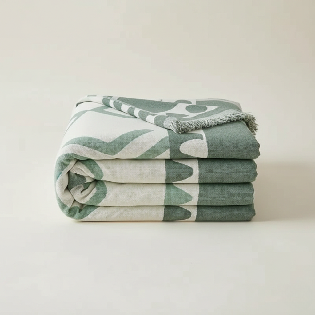 Bohemian Style Sofa Cover - Soft Chenille Reversible for Couch and Living Room