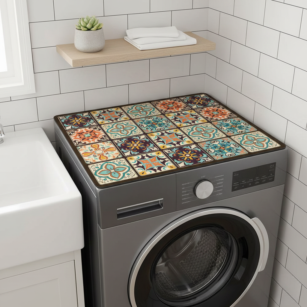 BohoShield Appliance Mat - High-Quality Microfibre for Laundry Machine (50x60)