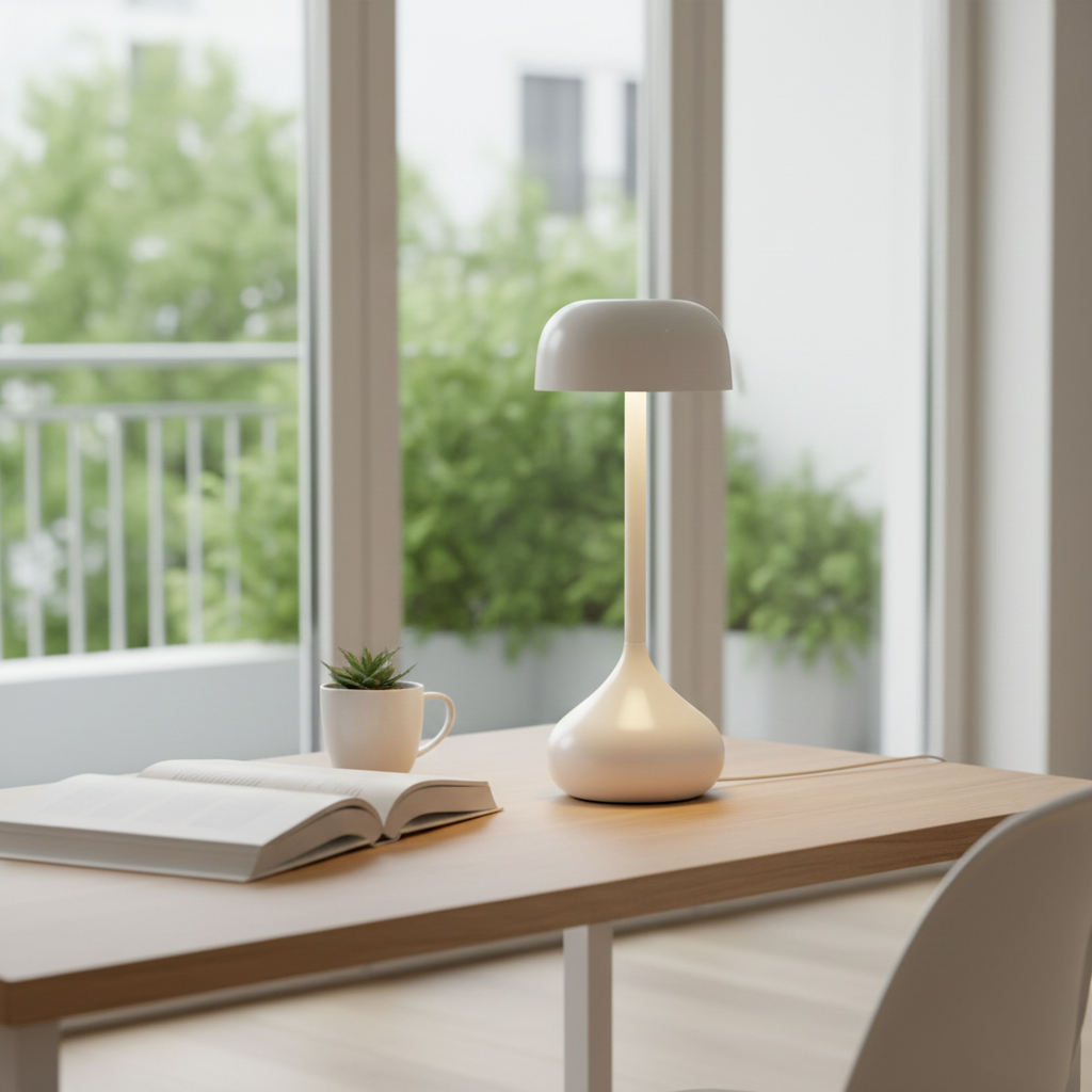 Aluminium Desk Lamp with Adjustable Warm Light – Luna Glow