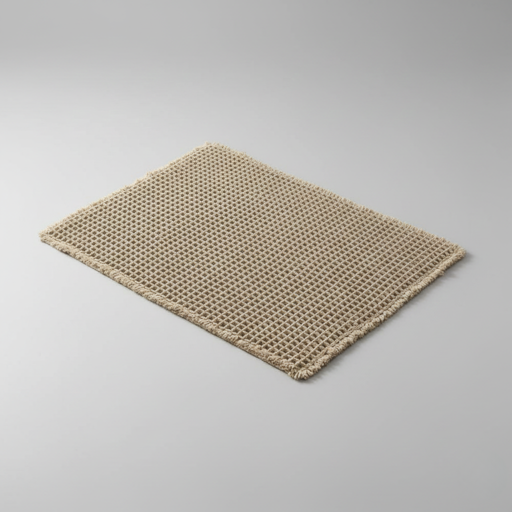Waffle Knit Bath Mat – Textured Absorbent Bathroom Rug