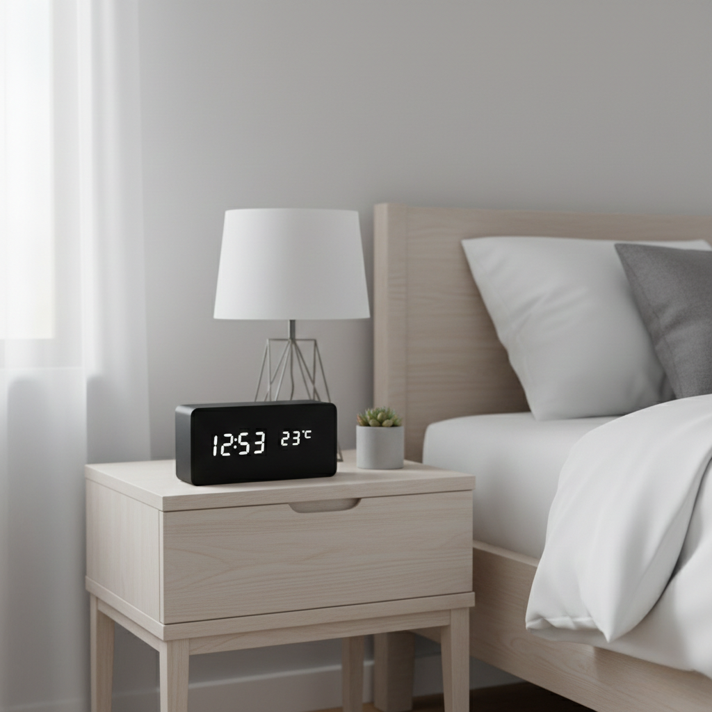 Wood-sense LED Wooden Clock - Stylish Wood Grain for Every Room