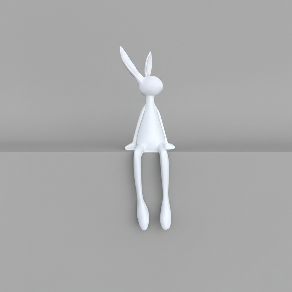 Modern Easter Bunny Decor - Resin-lux for Living Room