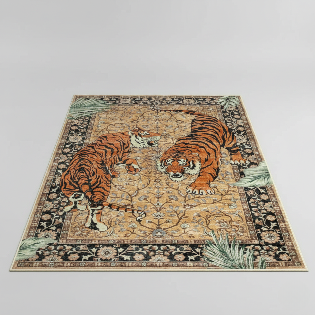 Tiger Tapestry Area Rug – Savage Grace Design