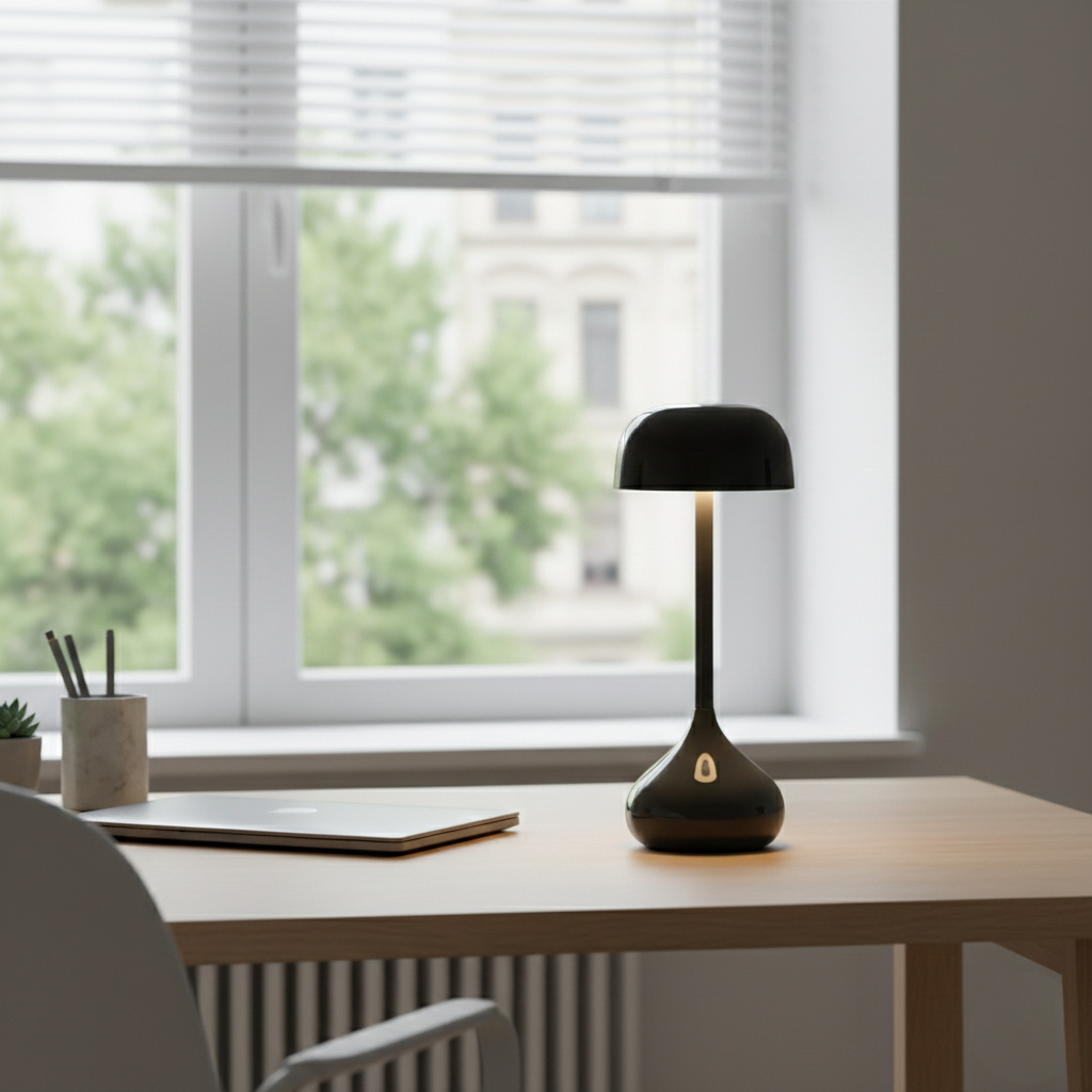 Aluminium Desk Lamp with Adjustable Warm Light – Luna Glow