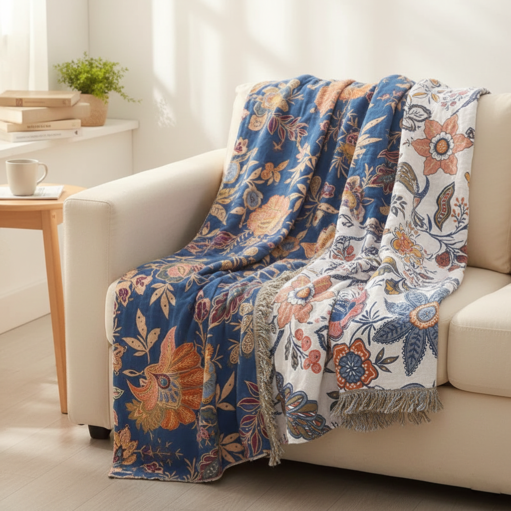 Floral Blanket | Rustic Artistic Design