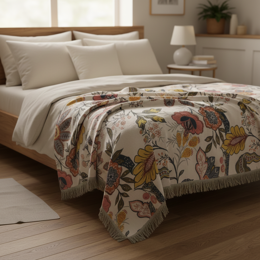 Floral Blanket | Rustic Artistic Design