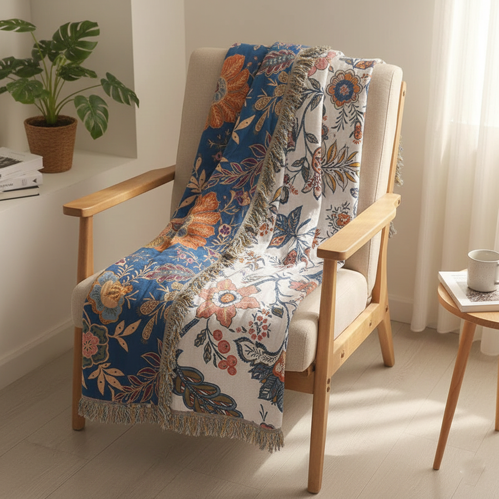 Floral Blanket | Rustic Artistic Design