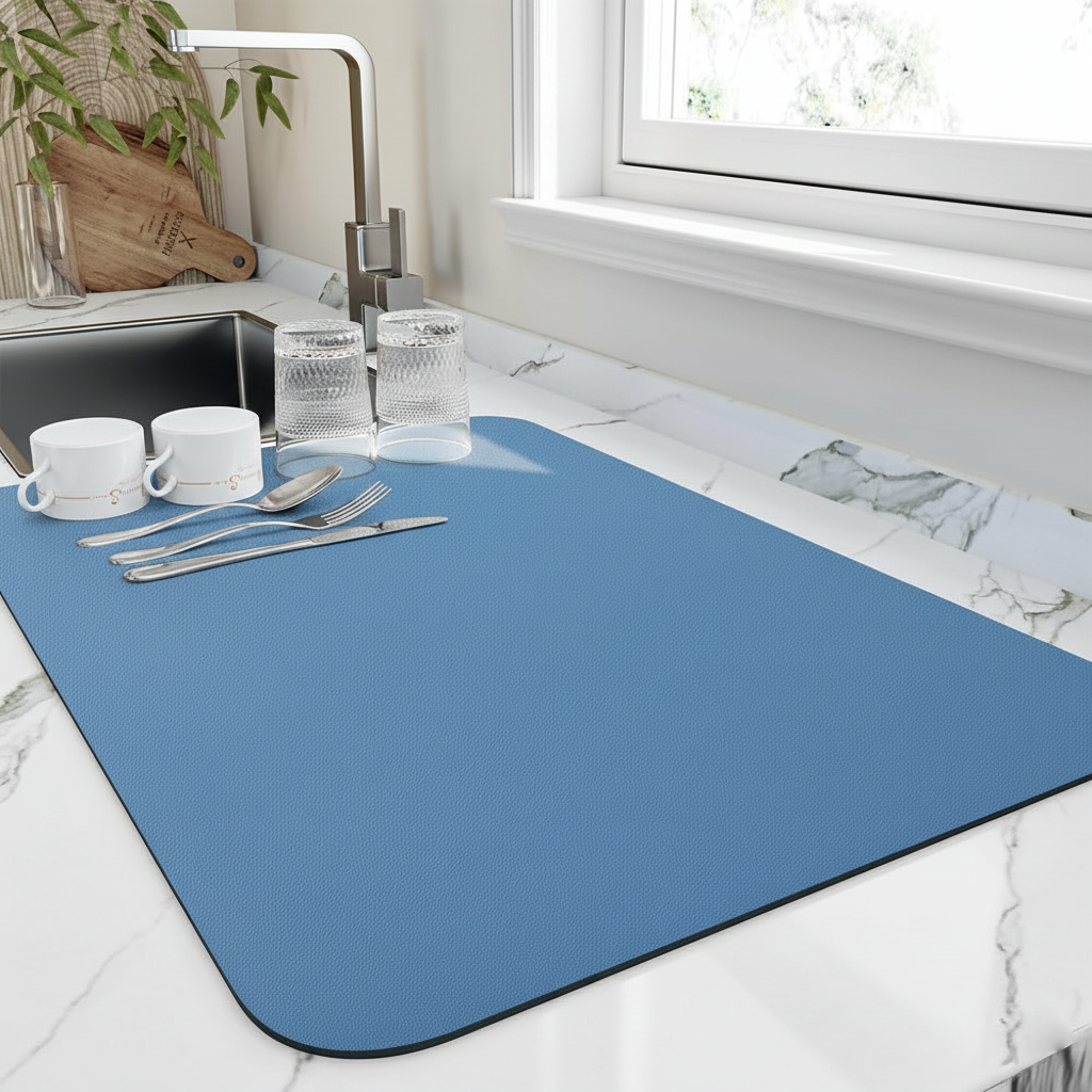 Kitchen Dish Mat - Absorbent & Quick Dry