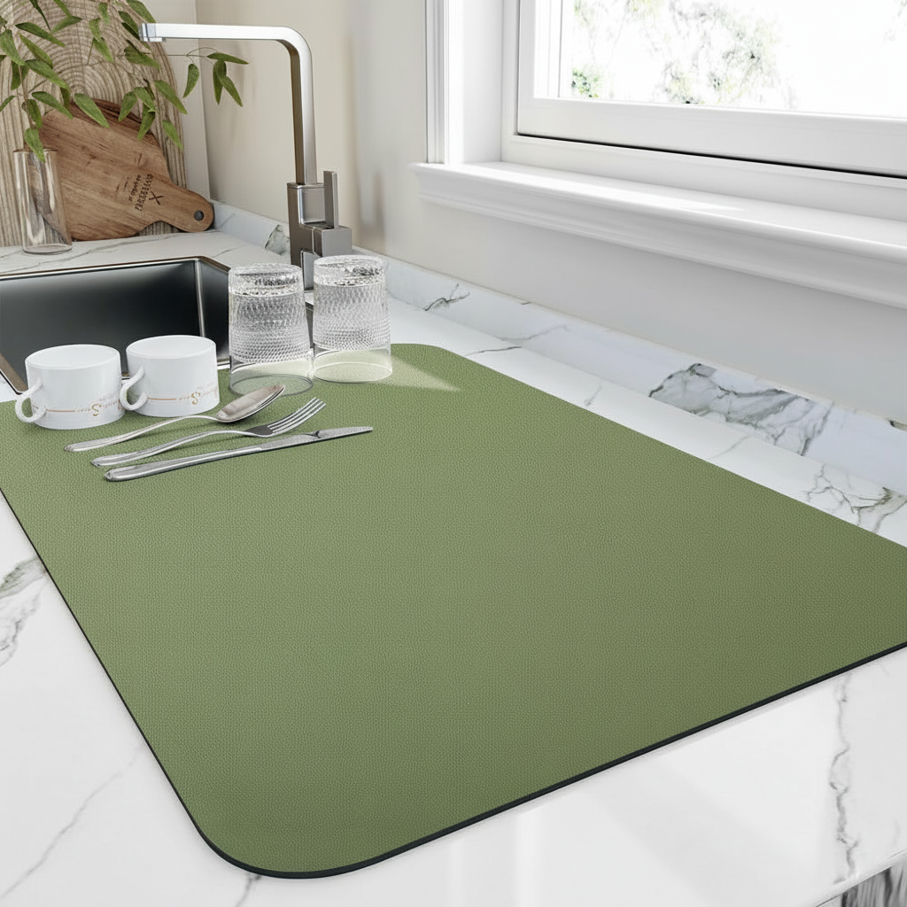 Kitchen Dish Mat - Absorbent & Quick Dry